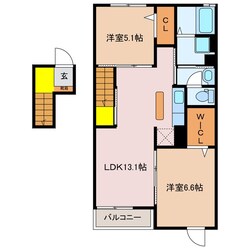 サニーハウスⅡ希央台の物件間取画像